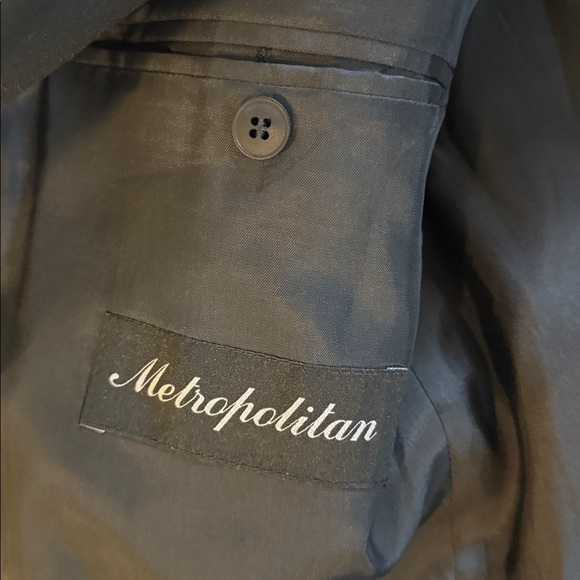 Black Tuxedo Jacket Satin Lapels Double-Breasted. Like New. Size see pics - Picture 7 of 9